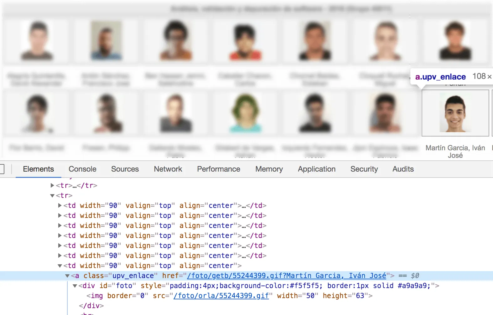 The photo URLs in the intranet